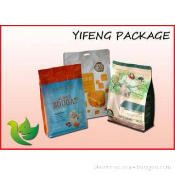 Food Packaging Flat Bottom Pouch With Zipper For Cookies Nu